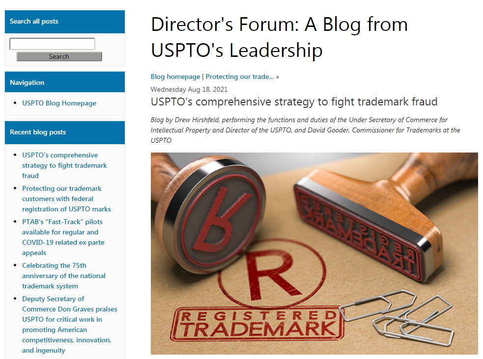 重磅！USPTO或将出台新措施，进一步打击商标欺诈行为！